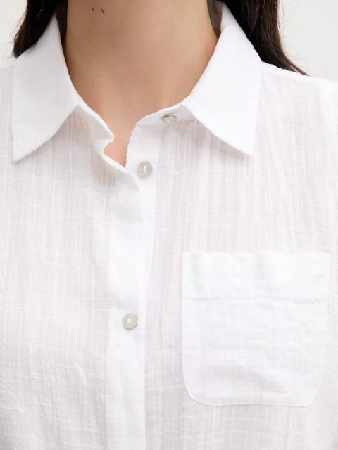 United Colors of Benetton koszula damska kolor biały regular z kołnierzykiem klasycznym 5ONVDQ0C1