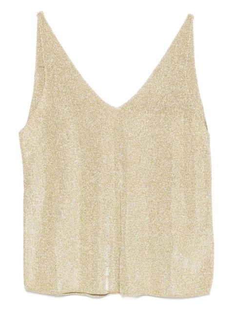 Ba&Sh Zuani lurex V-neck top - Gold - zdjęcie produktu nr 2
