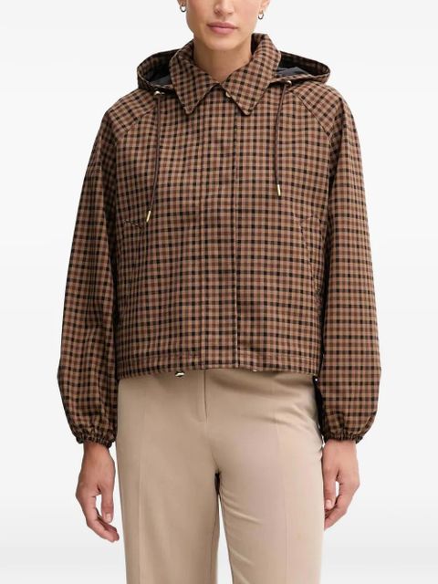 Barbour checked hooded jacket - Brown - zdjęcie produktu nr 1