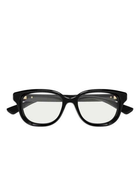 Gucci Eyewear geometric logo-temples glasses - Black - zdjęcie produktu nr 1