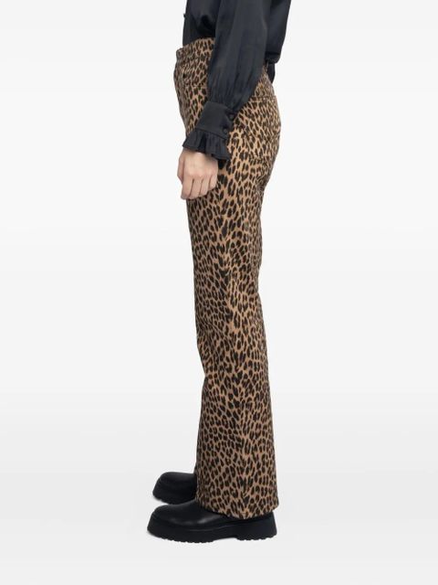 Zadig&Voltaire leopard-print high-rise trousers - Neutrals