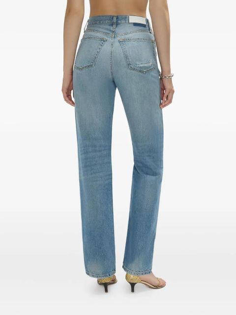 RE/DONE 90s high-rise distressed jeans - Blue - zdjęcie produktu nr 2
