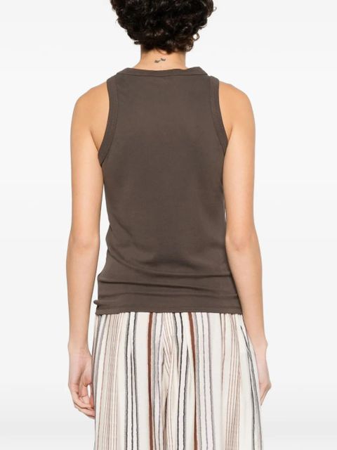 Eleh ribbed tank top - Brown