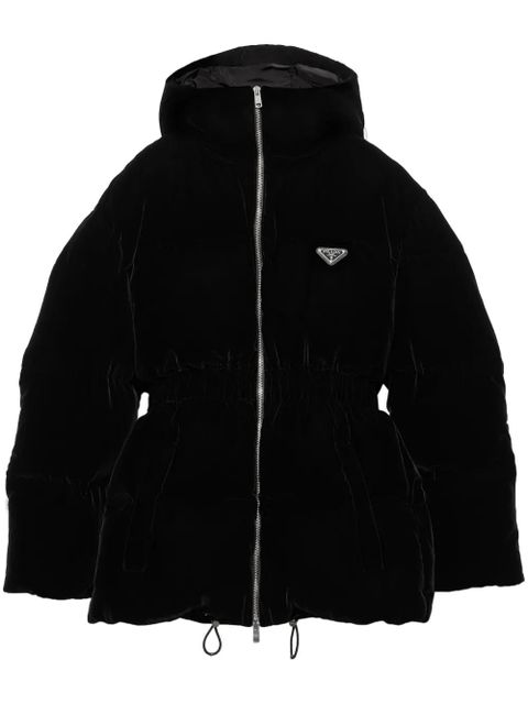 Prada Velvet down jacket - Black