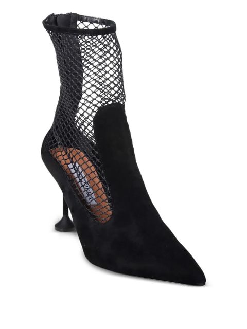 Aquazzura 85mm mesh-insert suede pumps - Black