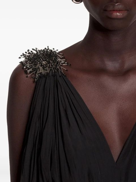 Lanvin embellished pleated gown - Black - zdjęcie produktu nr 2