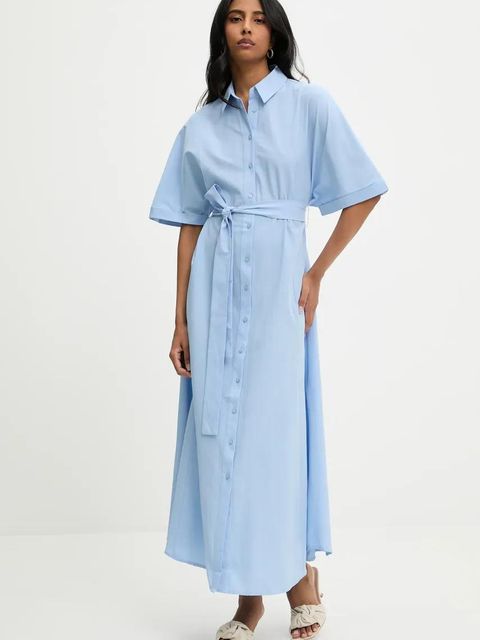 Answear.LAB sukienka kolor niebieski maxi rozkloszowana - zdjęcie produktu nr 1