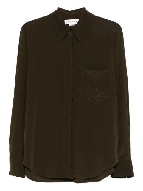 Victoria Beckham chest-pocket button-up shirt - Green - zdjęcie produktu nr 2