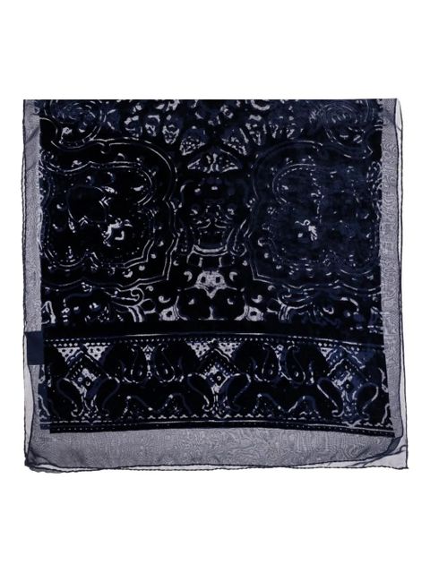 ETRO paisley-pattern velvet scarf - Blue - zdjęcie produktu nr 1