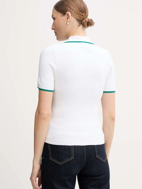 Calvin Klein Jeans polo damski kolor biały LV044D304G