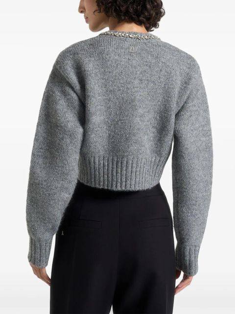 Manière De Voir Caren embellished button cardigan - Grey