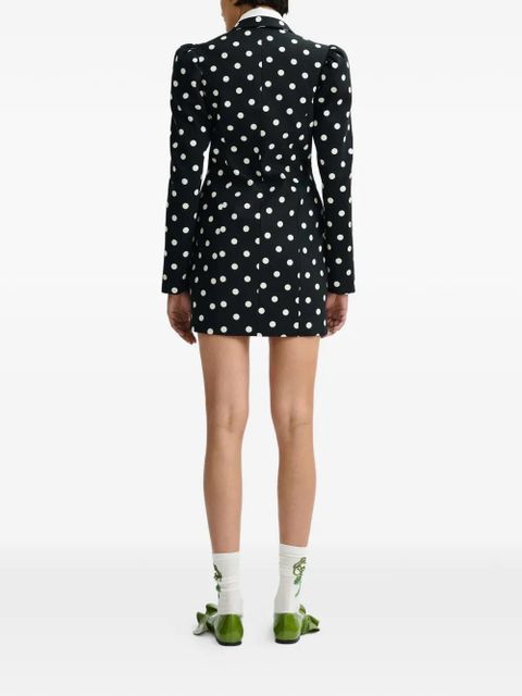 Essentiel Antwerp polka-dot belted mini dress - Black