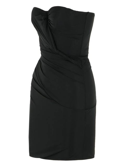 Blumarine strapless draped mini dress - Black - zdjęcie produktu nr 2