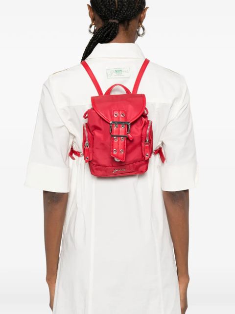 GANNI buckle-detail backpack - Red - zdjęcie produktu nr 2
