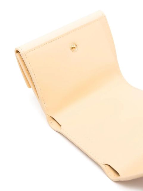 Jil Sander logo-stamp leather coin purse - Yellow