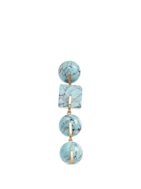 Cult Gaia geometric-beaded drop earrings - Gold