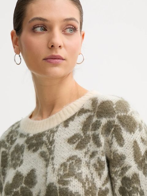 United Colors of Benetton sweter z dodatkiem moheru damski kolor beżowy 1VAAE10F3