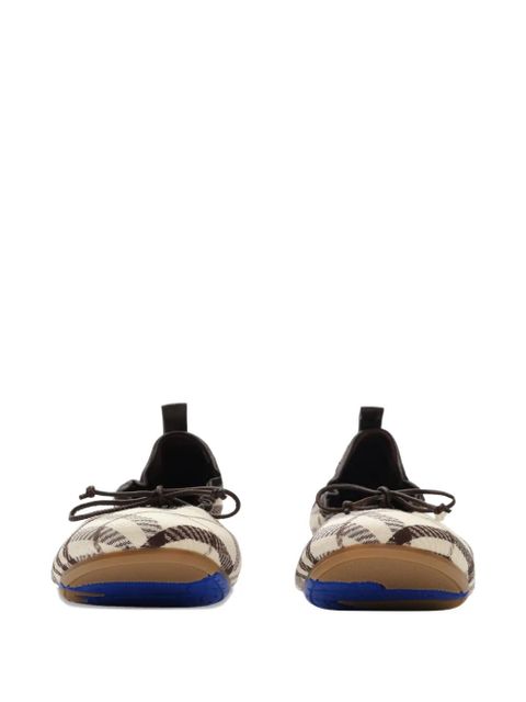 Burberry checked ballet flats - Neutrals