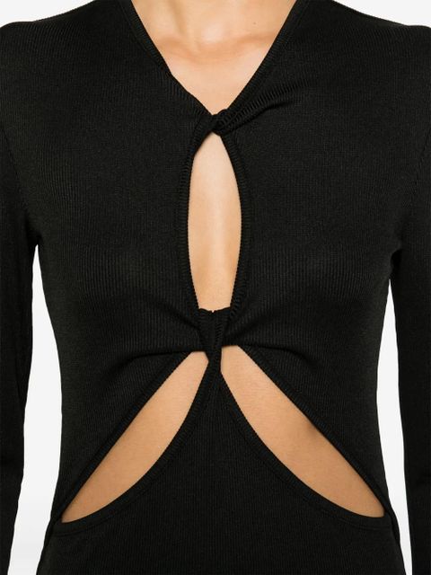 Christopher Esber open twist anglaise dress - Black