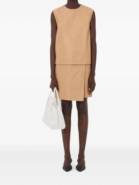 LouLou de Saison Fiza ostrich-effect zip top - Neutrals - zdjęcie produktu nr 2