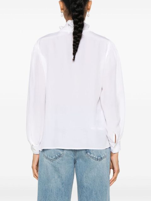 SANDRO ruffle-detail shirt - White