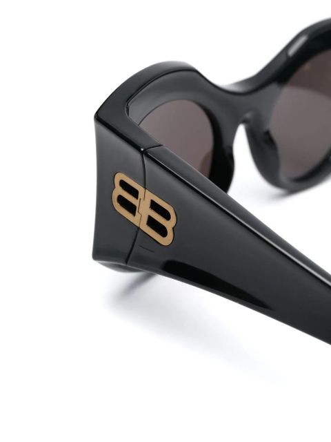 Balenciaga Eyewear Hourglass round-frame sunglasses - Black