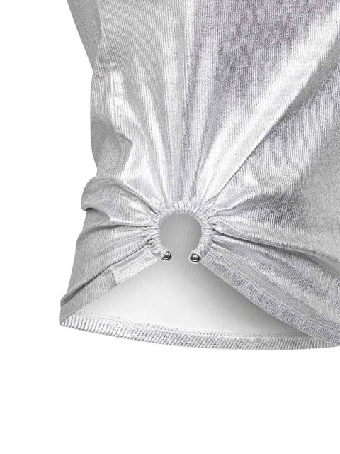 Rabanne asymmetric-hem top - Silver