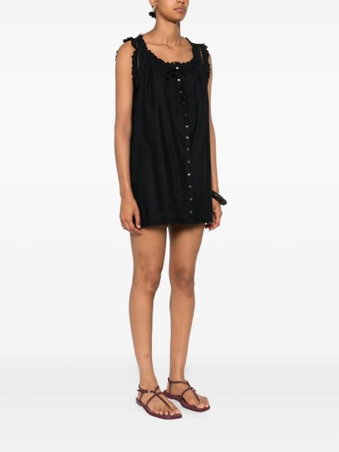 DÔEN Nessie broderie-anglaise mini dress - Black
