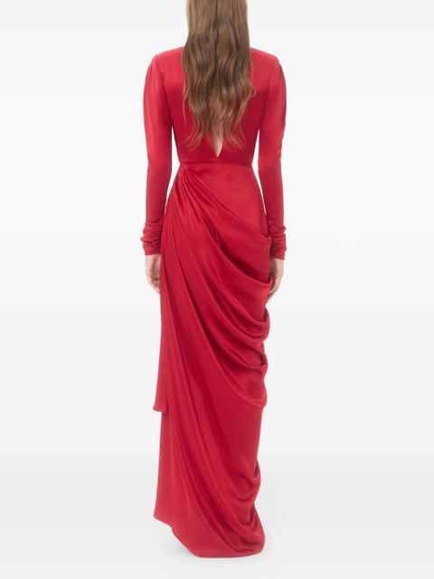 Valentino Garavani crepe satin gown - Red