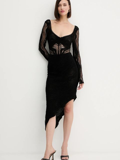 Charo Ruiz Ibiza body damska kolor czarny gładka 257104 - zdjęcie produktu nr 2