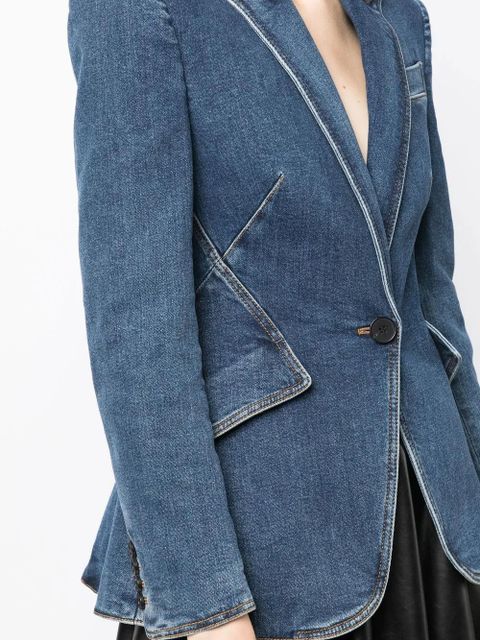 Alexander McQueen One Butt denim blazer - Blue