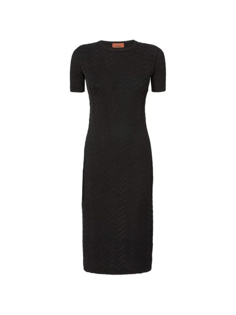 Missoni herringbone short-sleeve dress - Black - zdjęcie produktu nr 1