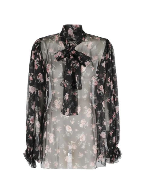 Dolce & Gabbana floral-print blouse - Black - zdjęcie produktu nr 1