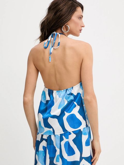 Morgan top damska kolor niebieski wzorzysta OJAVA.F - zdjęcie produktu nr 2