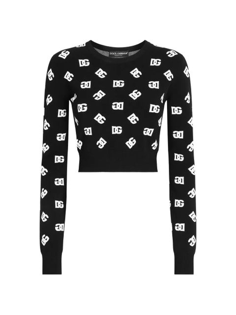 Dolce & Gabbana DG-logo jacquard sweater - Black - zdjęcie produktu nr 1