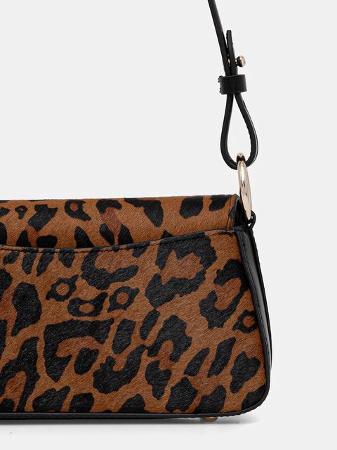 Guess torebka skórzana DOMITILLA kolor brązowy HWLO75 29780