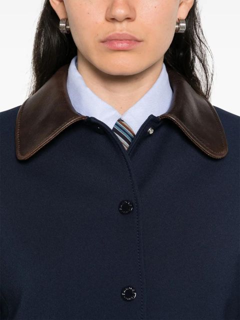 SANDRO contrasting-collar jacket - Blue