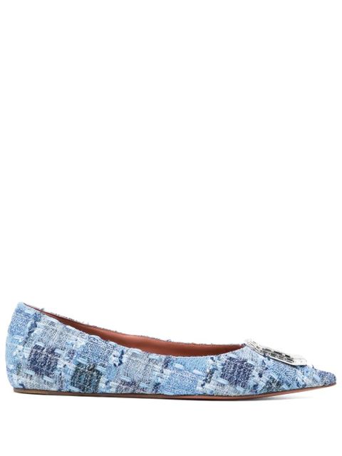 Amina Muaddi Camelia ballet flats - Blue
