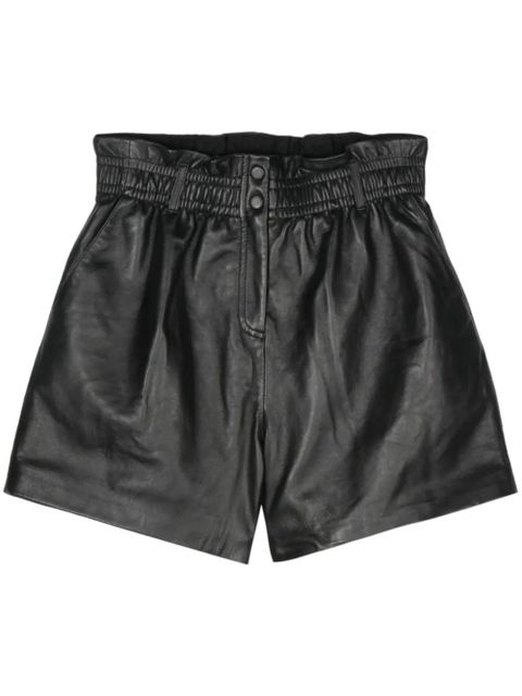 Ba&Sh Aglae leather shorts - Black - zdjęcie produktu nr 1