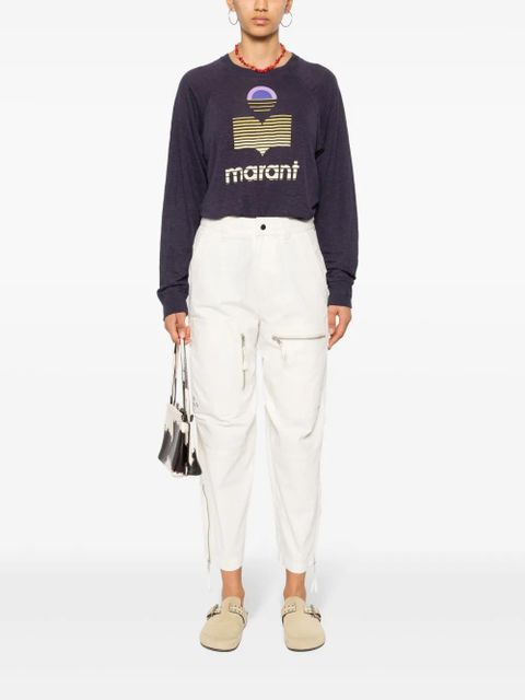 MARANT ÉTOILE Kelvin cotton trousers - Neutrals - zdjęcie produktu nr 2