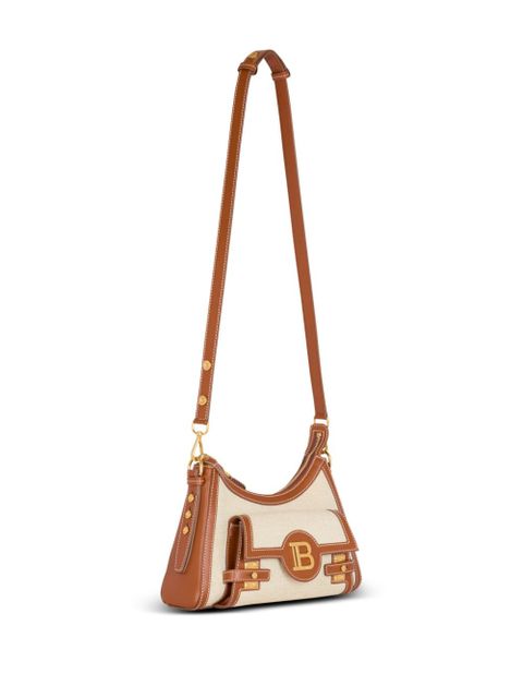 Balmain B-Buzz canvas shoulder bag - Neutrals