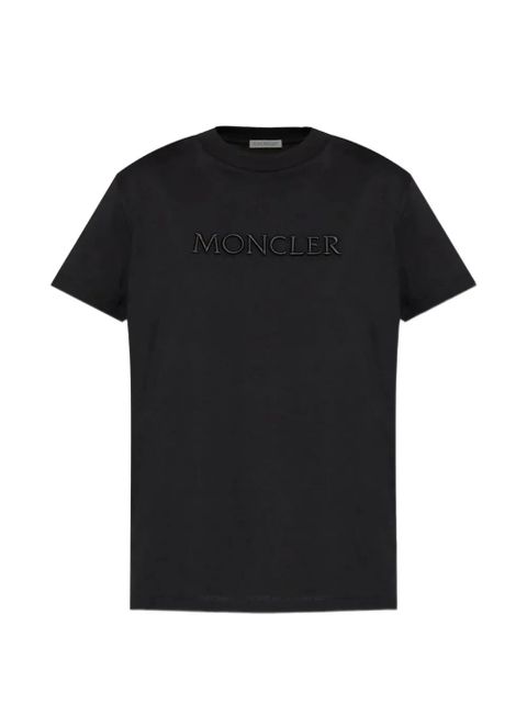 Moncler logo-embroidered T-shirt - Black - zdjęcie produktu nr 1
