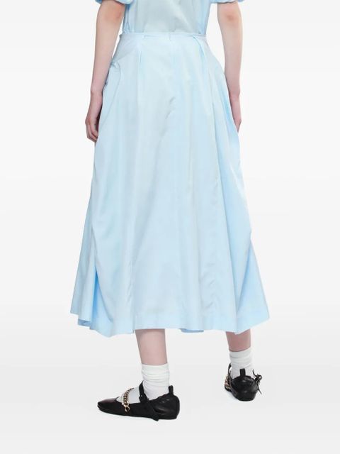 Simone Rocha pleated panelled midi skirt - Blue