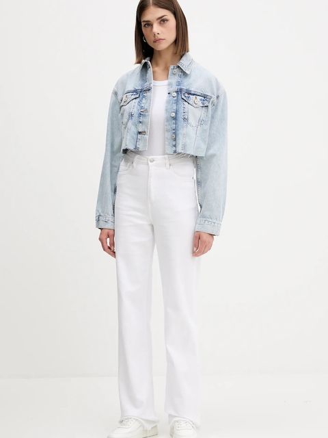 Tommy Jeans kurtka jeansowa kolor niebieski przejściowa oversize DW0DW21063 - zdjęcie produktu nr 2