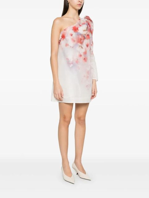 ZIMMERMANN Crush Asymmetrical mini dress - White