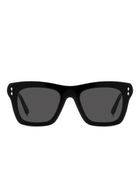 Isabel Marant Eyewear logo-engraved sunglasses - Black - zdjęcie produktu nr 1