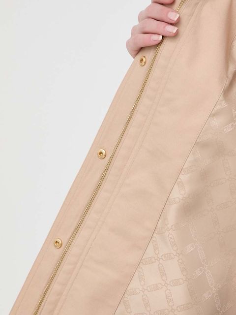 MICHAEL Michael Kors płaszcz bawełniany kolor beżowy przejściowy