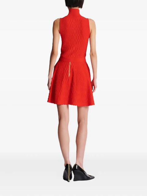 Balmain crocodile-knit top - Red