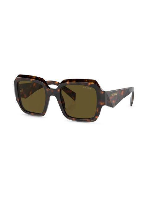 Prada Eyewear tortoiseshell-effect square-frame sunglasses - Green - zdjęcie produktu nr 2