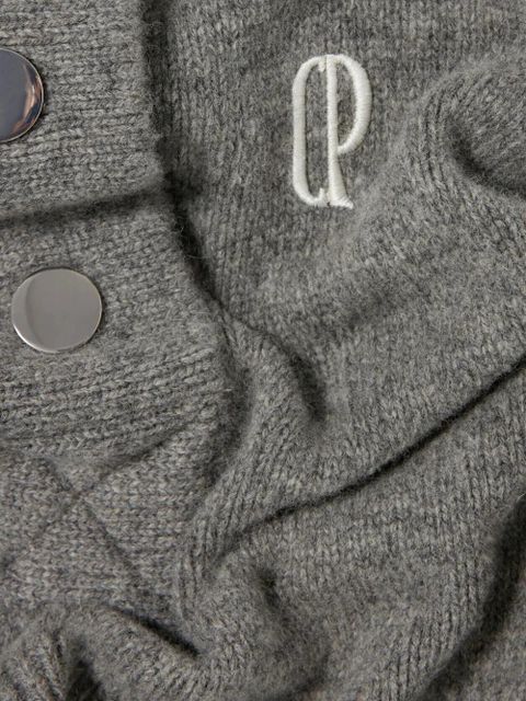 Claudie Pierlot logo-embroidered scarf - Grey